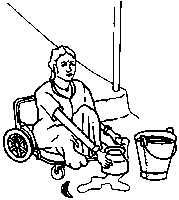 Women using the ground mobility device in activities of daily life