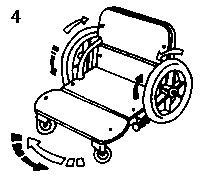 Illustration of how to turn the mobility device